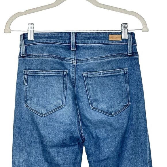 Paige Cindy Straight Leg Raw Hem Cropped Jeans | 26 - Picture 5 of 9